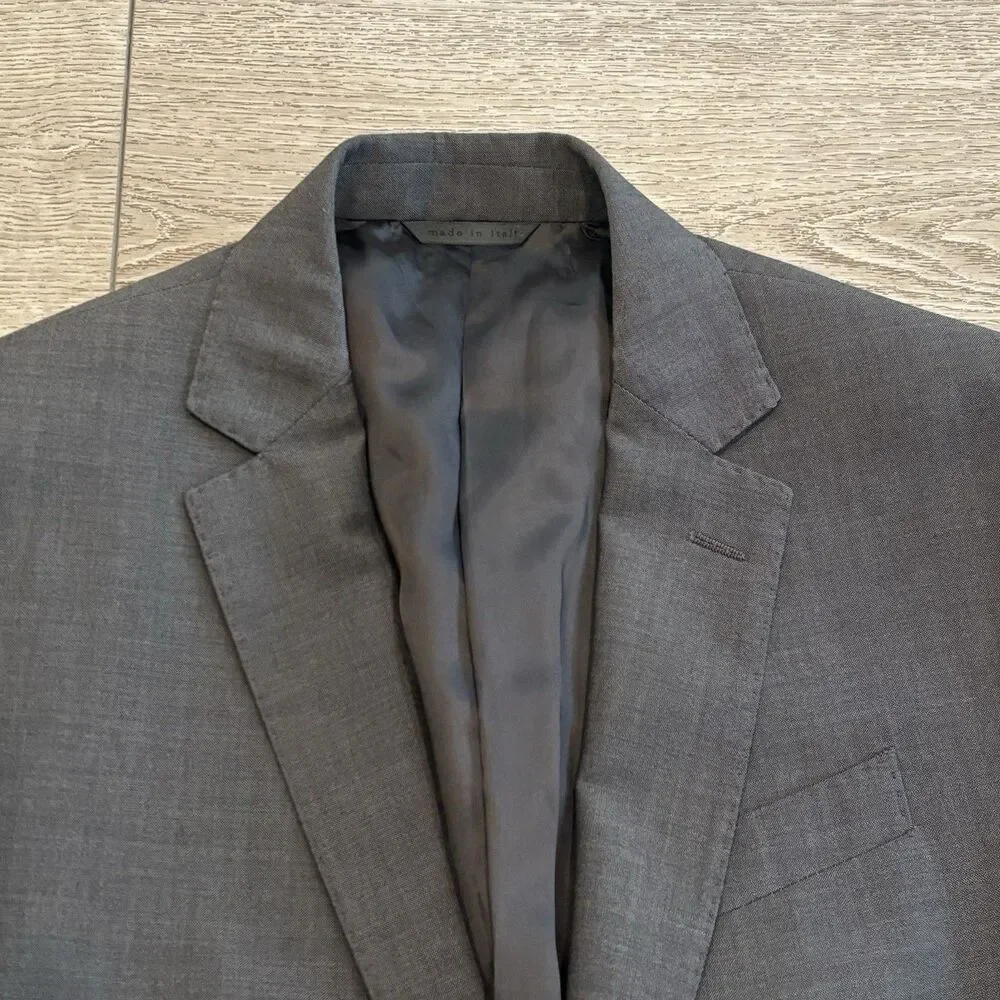 John Varvatos Hampton Wool Mohair‎ Gray  Jacket Men's 46 Blazer Sport Coat